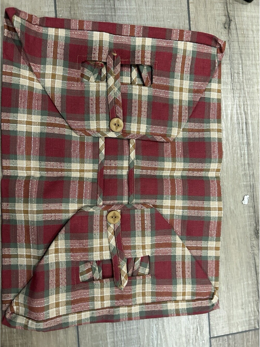 Longaberger Hostess Large Serving Tray Basket Liner Orchard Park Plaid HTF